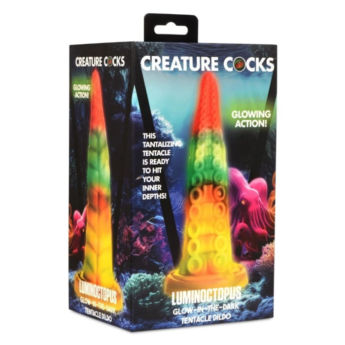 DILDO LUMINOCTOPUS GLOW-IN-THE-DARK
